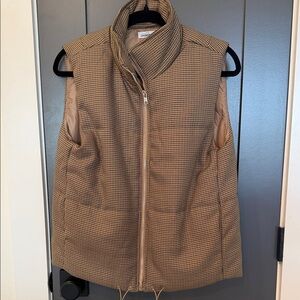Elegant Houndstooth Puffer Vest